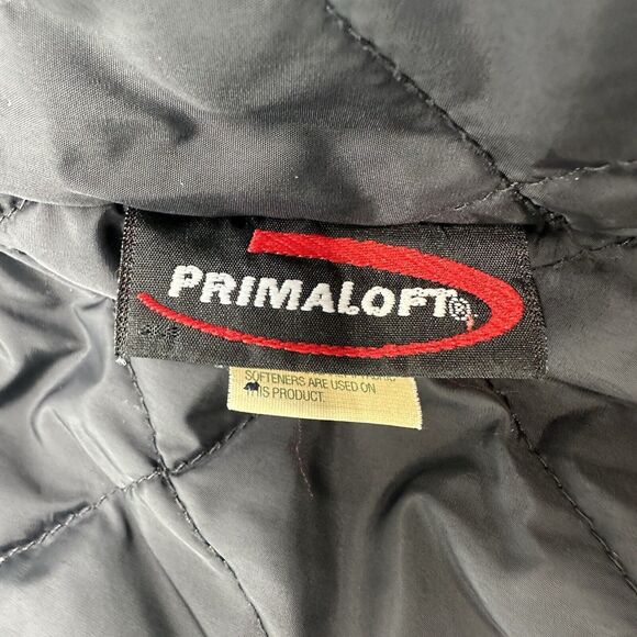 L.L. BEAN - Women's Fleece Lined Primaloft Quilted Hooded Black Coat Size L - Picture 5 of 15